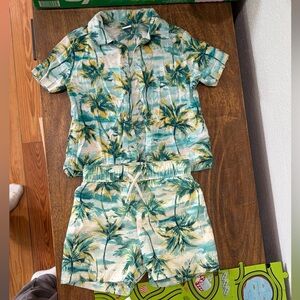 Tropical Palm Tree Set with Swim Bottoms